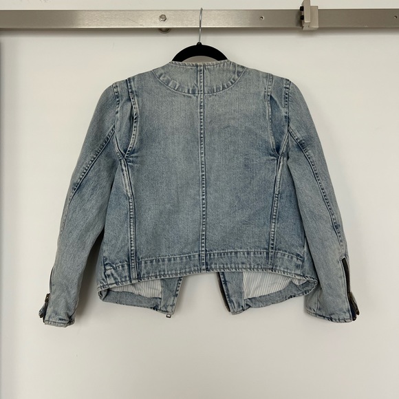 Gap Denim Moto Jacket Size Medium - Picture 2 of 5